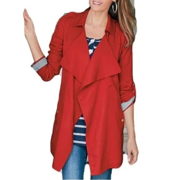 Soft Surroundings Chelsea Blazer Red Size L - Picture 3 of 9